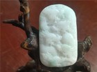 Chinese Artisan Hand-carved Delicate Natural Jadeite Nine Dragon Pendant 498