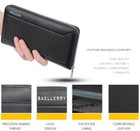 Men s Leather Zipper Wallet Long Credit Card Holder Cell Phone Bag Clutch Us