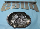 Vintage Pugs Sunglasses Logo Heavy Metal Plate Enamel Advertising Emblem