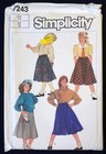 Vtg 1980s Simplicity 7243 Full Circle Skirt Sewing Pattern Girl 12 Ff Uncut