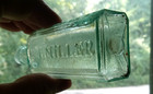Open Pontil E t miller Druggist York pa 1850 Crude Applied Lip Med Bottle