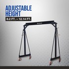 Strongway Adjustable Gantry Crane  4000-lb  Capacity  7 8ft    11 7ft  Lift
