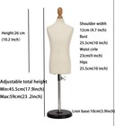 Male Dress Form Mannequin not Full Size Body Height 10 Inch For Sewing