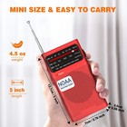  portable Am Fm Noaa Weather Radio Emergency Battery Operated Transistor Red 
