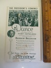 Vintage Ss President Steamboat - Dubuque  Iowa Ballroom Dance Trade Card