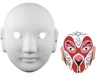 Diy Hand-painted Face Mask White Paper Chinese Opera Mask Set Of 6