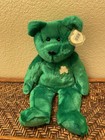 Ty Beanie Buddies Erin The Bear 14  Green Bear With Shamrock