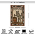 Weird Medieval Cat Woven Tapestry Vintage Medieval Cat Aesthetic Wall Art Fun   