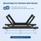 Semi Truck Spare Tire Rack Adjustable Steel Mount With Ratchet Chain And Lock