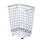 Mainstays 2 6 Bushel Rolling Laundry Hamper Black Plastic Wheel Basket Organizer
