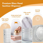 12 Oz Glass Soap Dispenser With Gold Pump  Clear Refillable Liquid Hand Soap Bot
