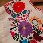 Mexican Peasant Blouse Hand Embroidered Blouse Top  Tunic M Euc Free Shipping