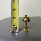 Vintage Doll House Miniature Tabletop Brass Table Lamp 1 12 Scale Decor