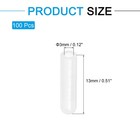 Uxcell 100pcs Silicone End Caps  3mm 1 8   Id 13mm 1 2   Height 3x13mm  Clear
