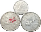 Canada Silver Quarter   Dime Lot  1964 80  Silver  1968 50  Silver  - 3 Coin Lot