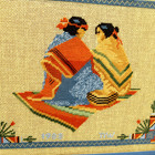 Vintage Framed Needlepoint Pueblo Beloved One Native American 14x15 5 Finished