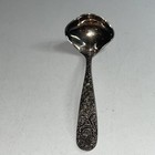 Vintage Godinger Silver Plated 6 5  Floral Design Gravy soup Ladle Spoon