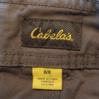 Cabela s Women s Cropped capri cargo Pants Khaki  Grey Size 8 Flat Front Classic