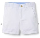 Janie And Jack Boys Linen-cotton Short Size 8  White 