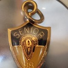 Jostens Senior 88 Shield Charm Pendant Gold Tone Black Enamel Engraved Grad