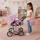 Baby Doll Convertible Pram Stroller Adjustable Handle Buggy Carriage With Can   