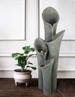 Indoor Tower Water Fountain Led Light Home Office Relaxation Decor Waterfall 