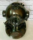 Vintage Style Steel Black Finish Mark V Scuba Replica Divers Diving Helmet Gift