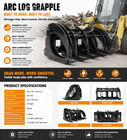 Mini Skid Steer Root Grapple Rake Attachment Quick Tach Heavy Duty Forged Teeth