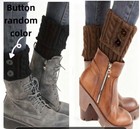Cozy Knitted Leg Warmers With Button Closure For Women