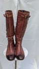 Arturo Chiang Women s Riding Boots Brown Distressed Leather  Us Size 7 M