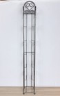 Vtg Y2k Wrought Iron 47  90 Cd Storage Rack Scroll Metal Standing Media Tower