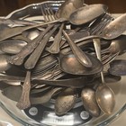 Post-1940 Silverplate Mixed Lot Flatware Set Spoons Forks Knives Assorted