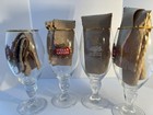 Stella Artois 50 Cl Beer Chalice Glasses Lot Of 4 Gold Rim Belgium Tall Stemmed