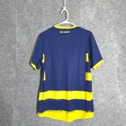 Fila Maccabi Tel Aviv Fc Mens L Blue Yellow 2020 2021 Soccer Jersey Kit Striped