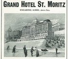 Grand Hotel St Moritz Switzerland Winter Sports 1906 Uk Antique Print Ad