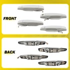 Olympic White Door Handles For 2007-2013 Chevy Silverado Gmc Sierra Escalade