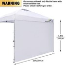 Carpa De Patio 10x10 Toldo Para Fiesta Exterior Playa Con 3 Paredes Laterales Us