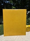 Vtg 1960s Mcm Harvest Gold Yellow Faux Leather Photo Album Scrapbook Embossed