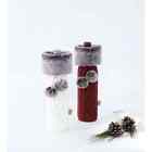 Ugg Wine Bottle Holder Knit With Faux Fur   Pom Pom s Red Knit   Chocolate Fur
