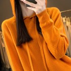 Lady Knitted Sweater Hooded Hoodies Sweatshirt Top Pullover Long Sleeve Casual