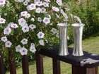 C1910 Pair Chinese Export Silver Vases  Hallmarked