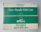 Kerr Decorative Fruit Embossed Jam Jelly Jars - 8 Oz - Boxed Set Of 12 - New