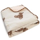 Baby Blanket Double Layer Cotton Muslin Thick Quilt Neutral 40x40inch Soft 