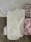 Lot Of 6  Alva Baby Girl Reusable Cloth Diapers   12 Inserts- New