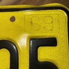 Vintage Hawaii    aloha State    License Plate Pair 3h-4795     Yellow black 1960s 69
