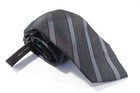 Tasso Elba Sorrento Striped Black Gray 3 Inch Width 100  Silk Neck Tie Mens New 