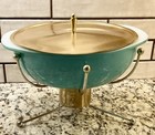Htf Ufo Pyrex Casserole With Gold Lid And Cradle  Complete Excellent Condition 