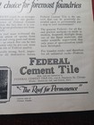 1923 Print Advertising   Federal Cement Tile Company Chicago Il Hammond Indiana 