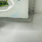 Peggy Karr Hand Painted Fused Glass Tray Winter Cityscape Holiday Decor