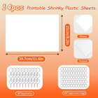 Gushu 144 Pieces Printable Shrinky Dink Sheets Kit - 8 3 X 11 6 Inch Shrink Pape
